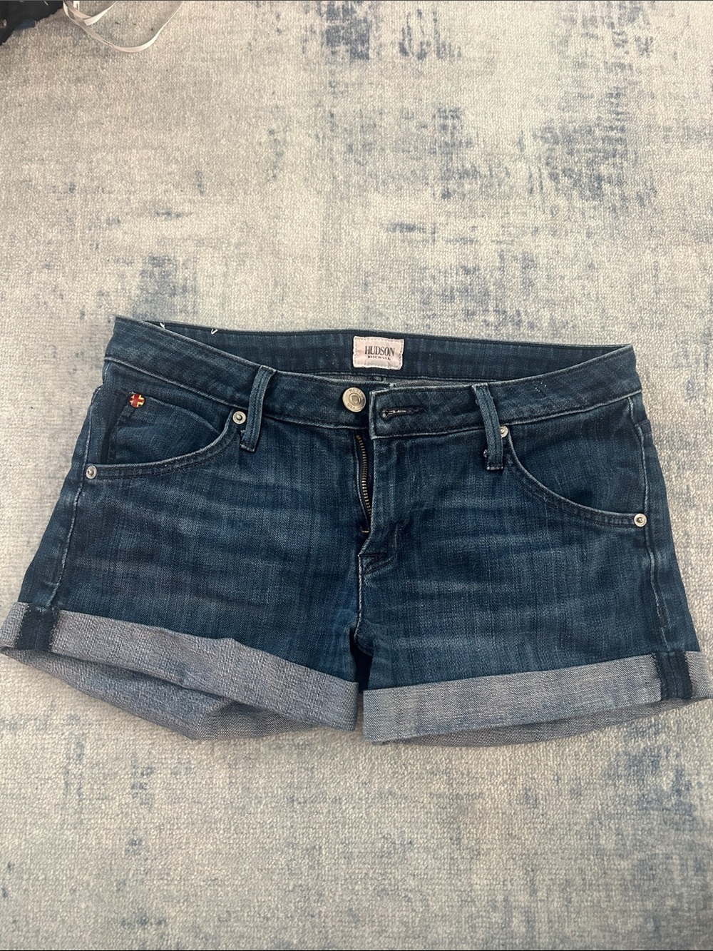 Hudson Jeans Indigo Cuffed Denim Women's Shorts